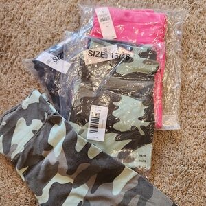 Justice Kids Camouflage and Pink Leggings Set